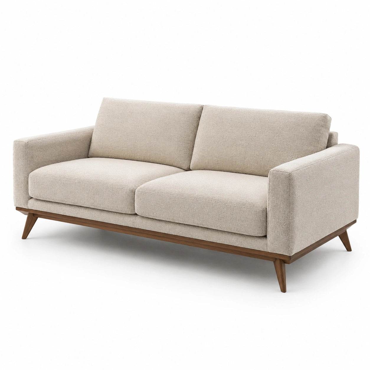 3-Sitzer Sofa Baumwollstoff Beige 200cm