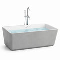 Freistehende Badewanne Grau Acryl 170x80x60cm