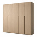 Kleiderschrank aus Eichenfurnier mit 5 Türen 220x200x60 cm