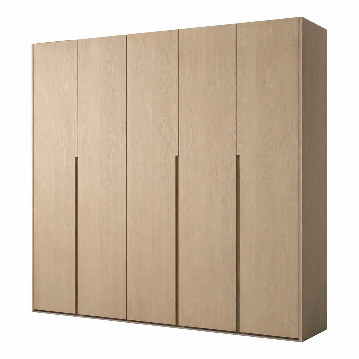 Kleiderschrank aus Eichenfurnier mit 5 Türen 220x200x60 cm